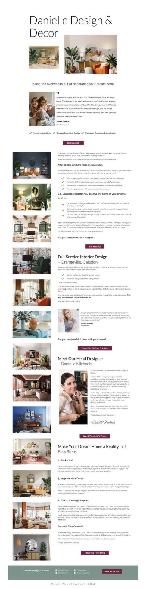Sample Website - Interior Design